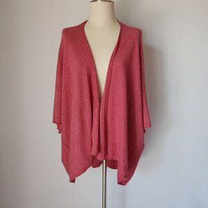 Merinomink New Zealand Duster Draped Cardigan Summer Shrug Magnolia Red